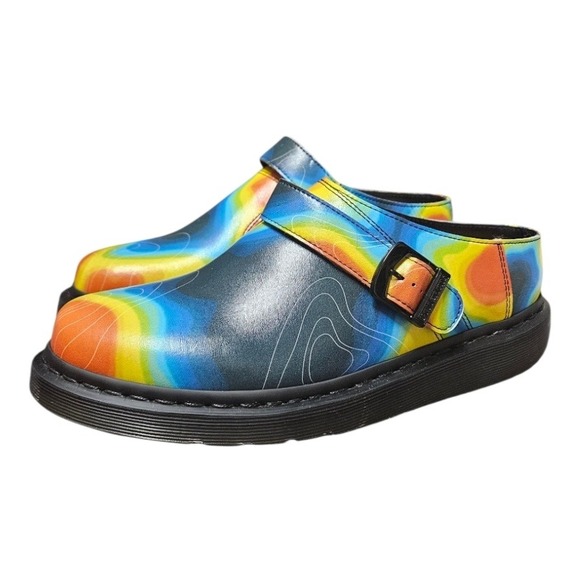 Dr. Martens Isham Genix Leather Slingback Mules Men's 10 Slip On Clogs New - Picture 1 of 7